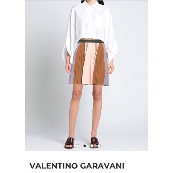 Valentino Garavani Silk Skirt Italy Lilac Mini Skirt NWT - Picture 2 of 16